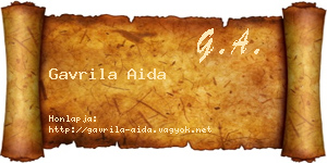 Gavrila Aida névjegykártya